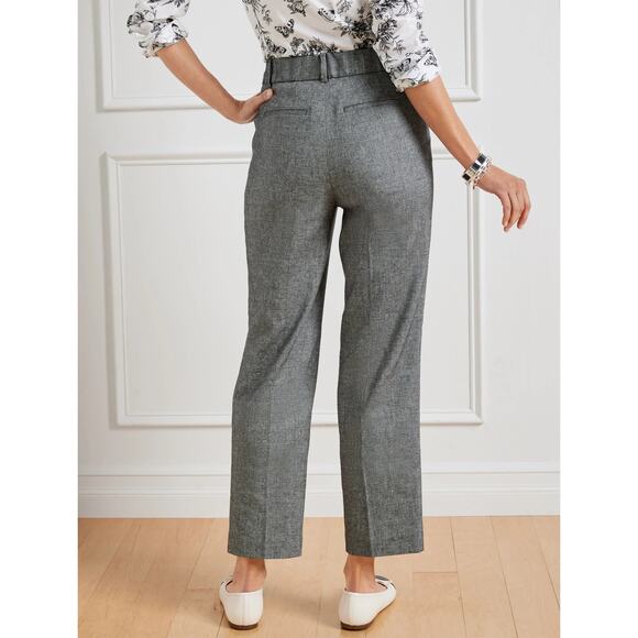 Talbots | 8 | Bristol Pants Linen Blend Trouser Straight Leg 27" Inseam Ankle - Picture 2 of 7